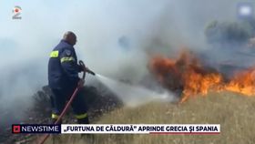 Grecia și Spania, pârjolite de incendii. Pompierii se luptă cu flăcările și cu temperaturile extrem de ridicate